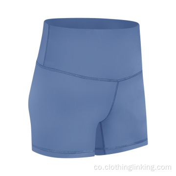 Pantaloni shorts di yoga di cintura alta